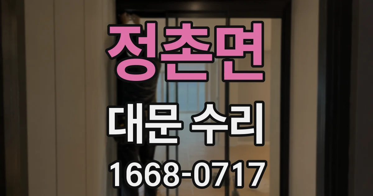 정촌면 대문 수리