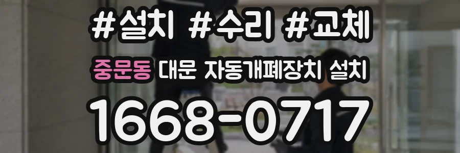 중문동 대문 자동개폐장치 설치