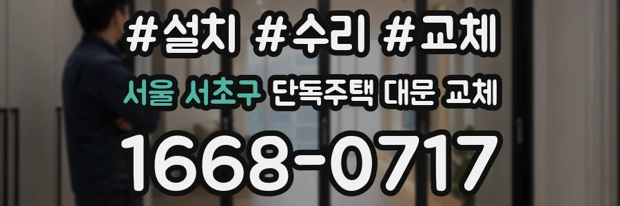 서울 서초구 단독주택 대문 교체