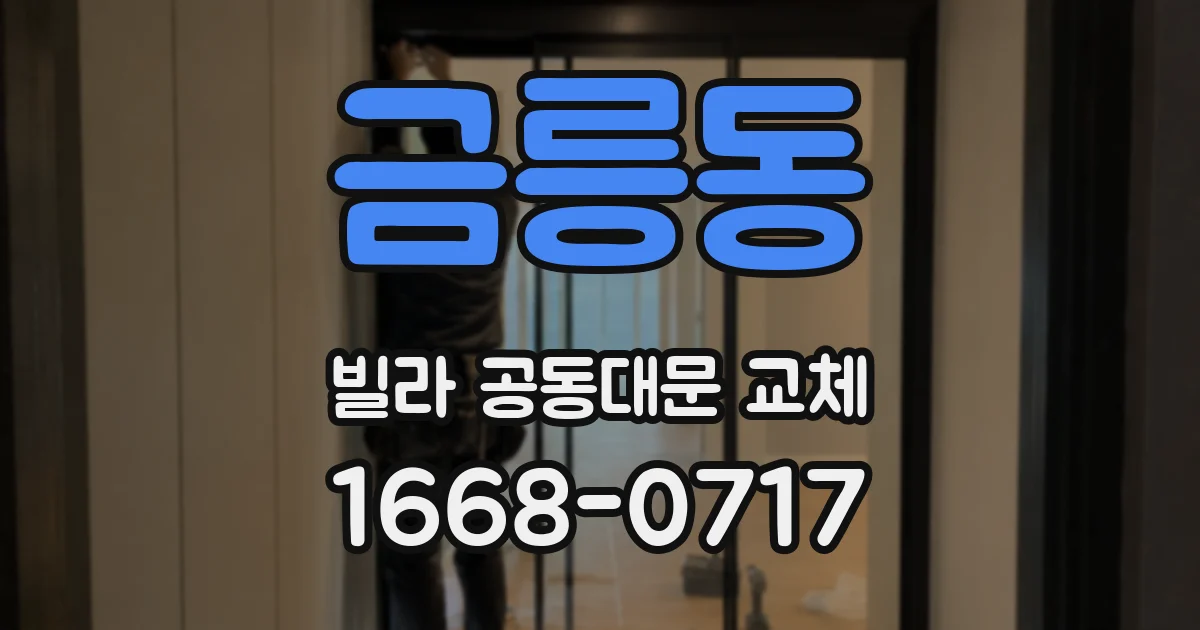 금릉동 빌라 공동대문 교체