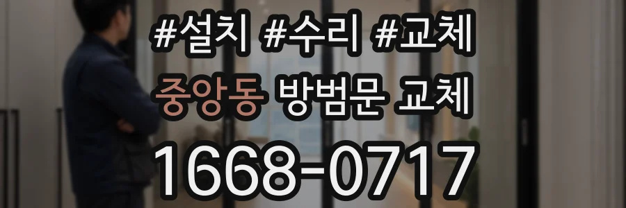 중앙동 방범문 교체