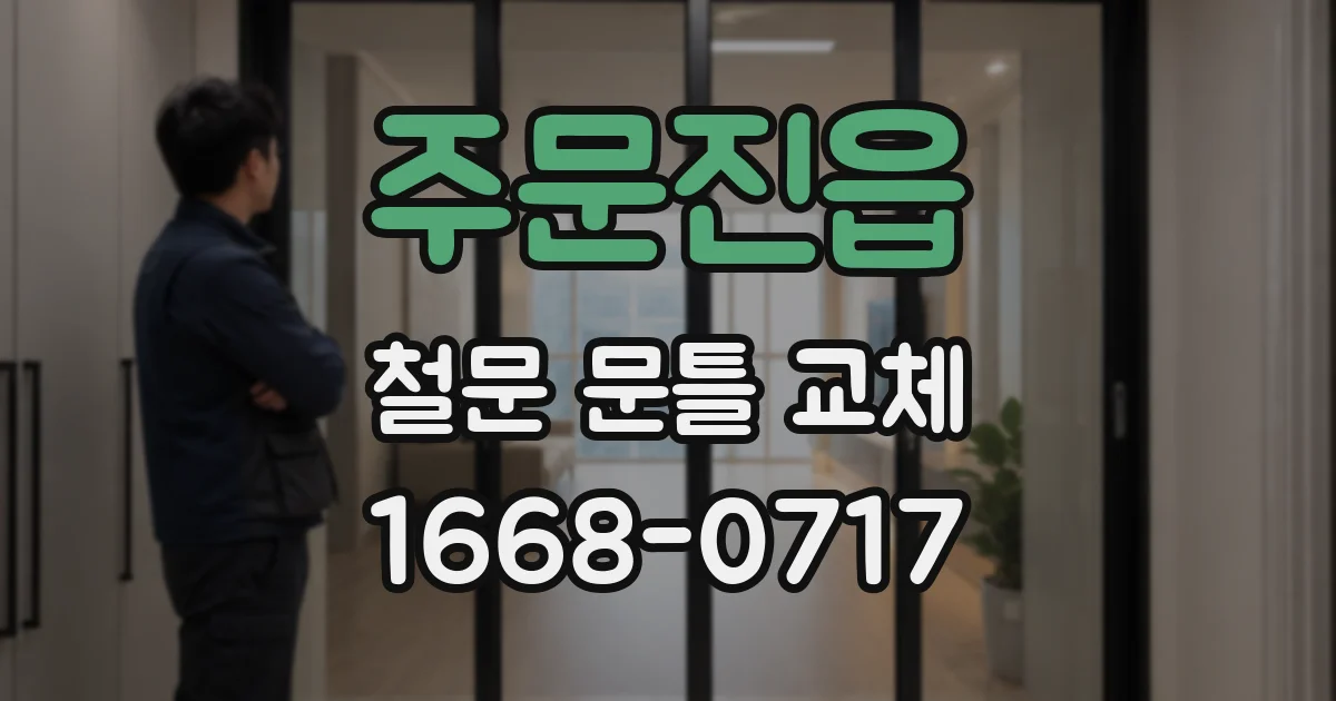 주문진읍 철문 문틀 교체
