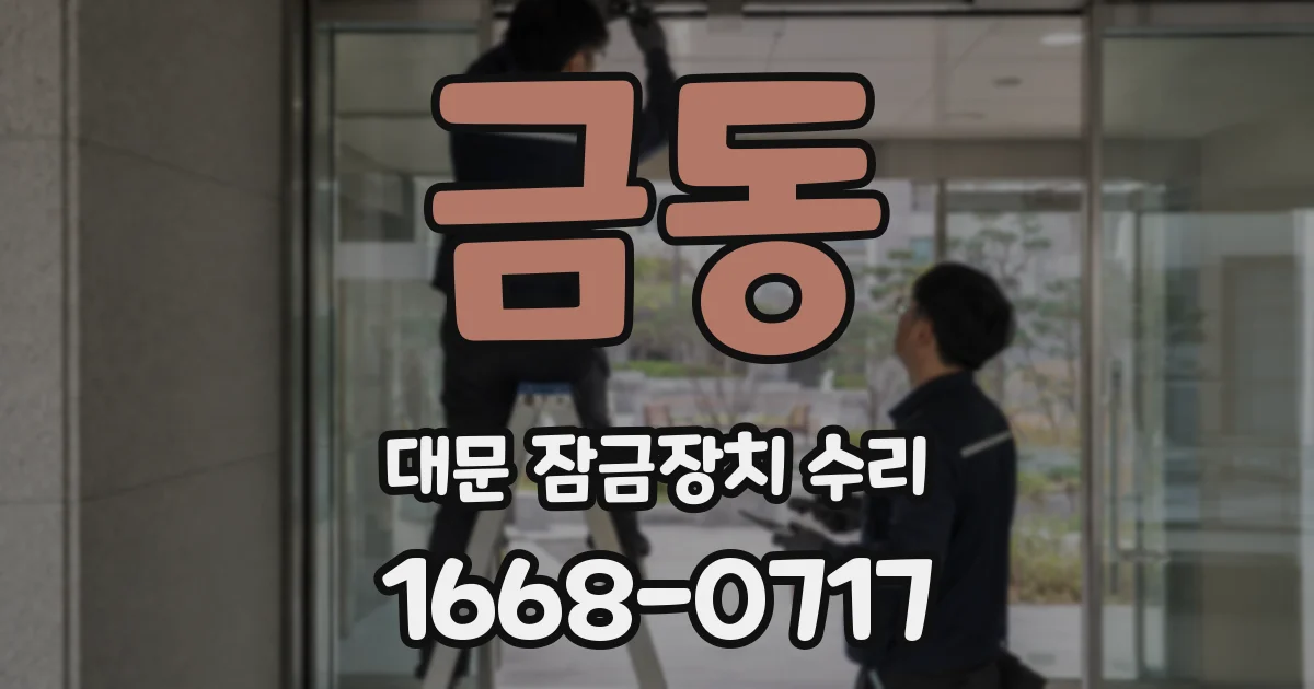 금동 대문 잠금장치 수리