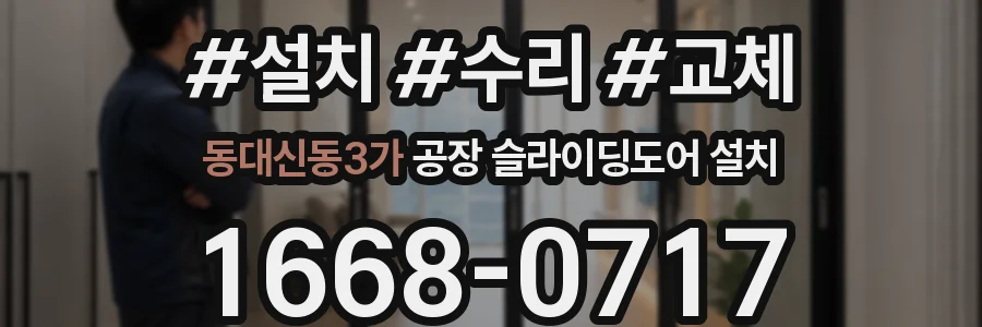 동대신동3가 공장 슬라이딩도어 설치