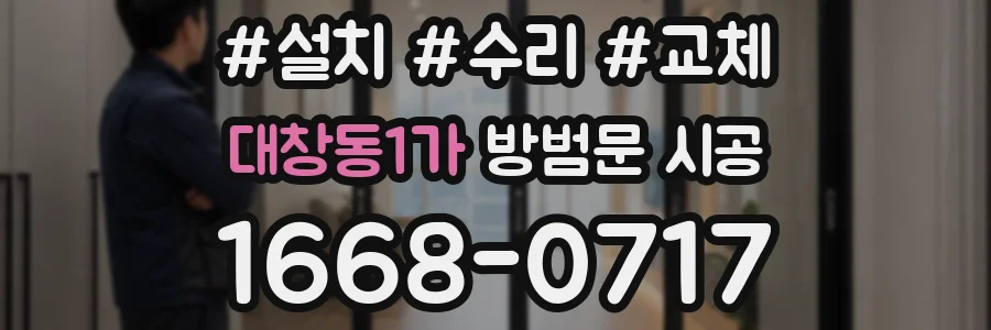 대창동1가 방범문 시공