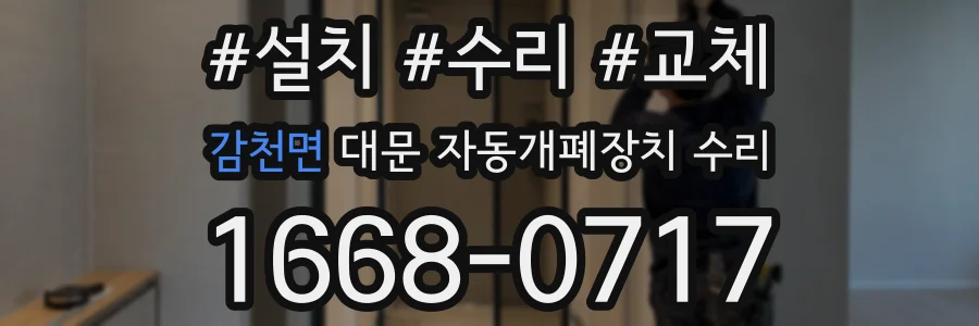 감천면 대문 자동개폐장치 수리