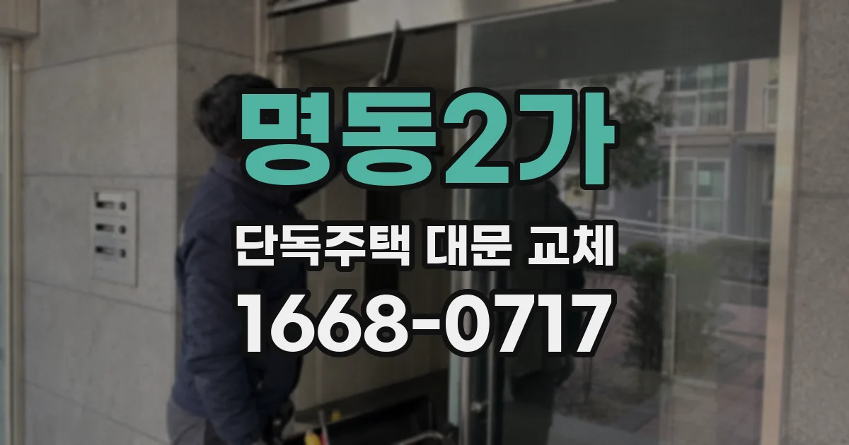 명동2가 단독주택 대문 교체