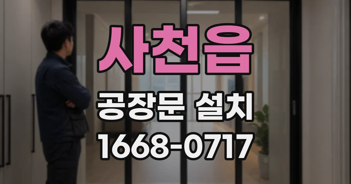 사천읍 공장문 설치