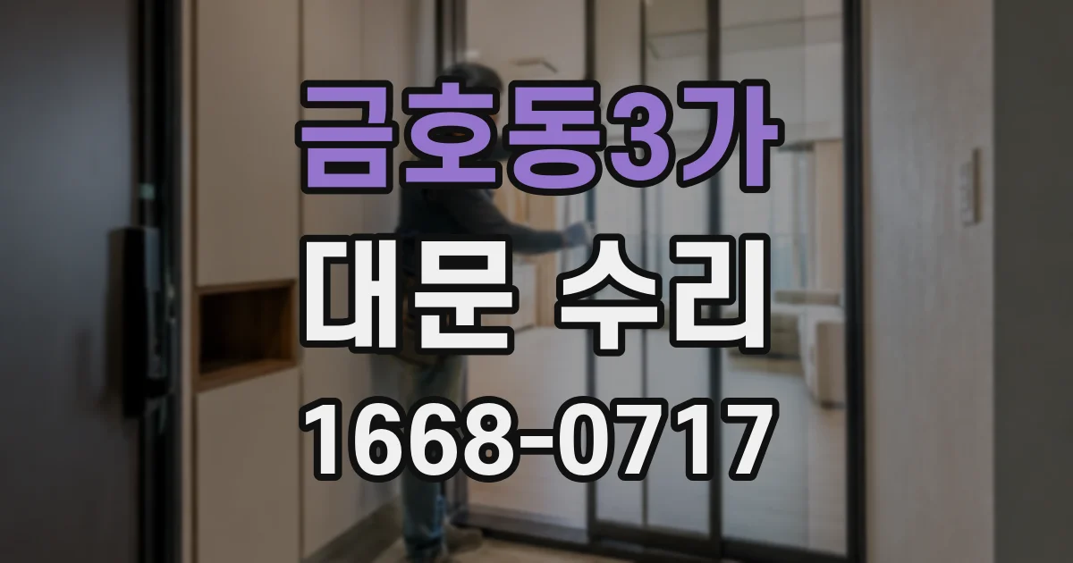 금호동3가 대문 수리