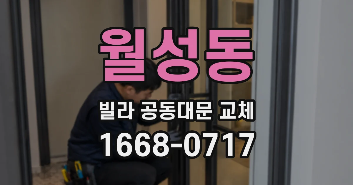 월성동 빌라 공동대문 교체