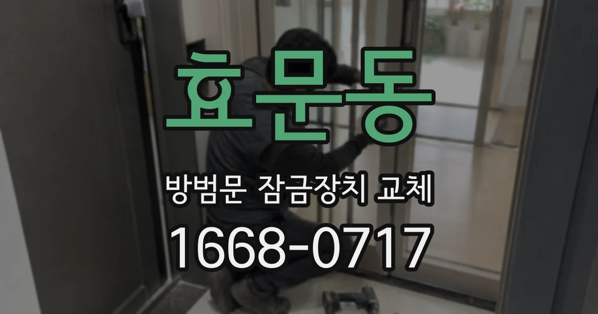 효문동 방범문 잠금장치 교체