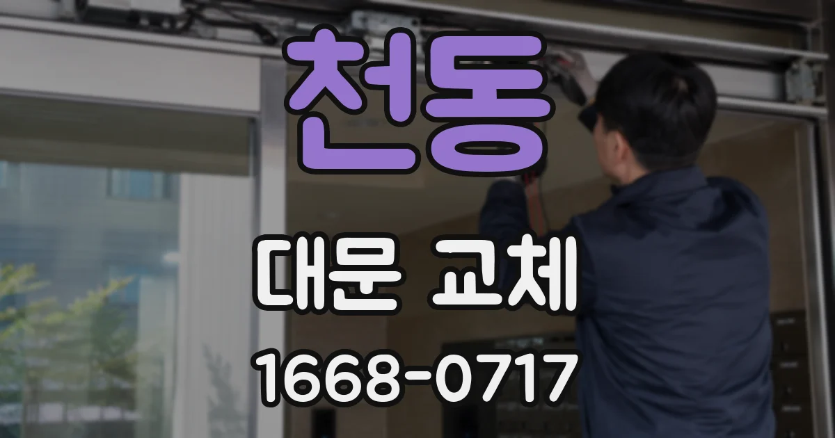 천동 대문 교체