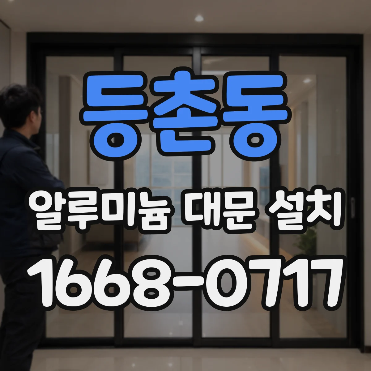 등촌동 알루미늄 대문 설치
