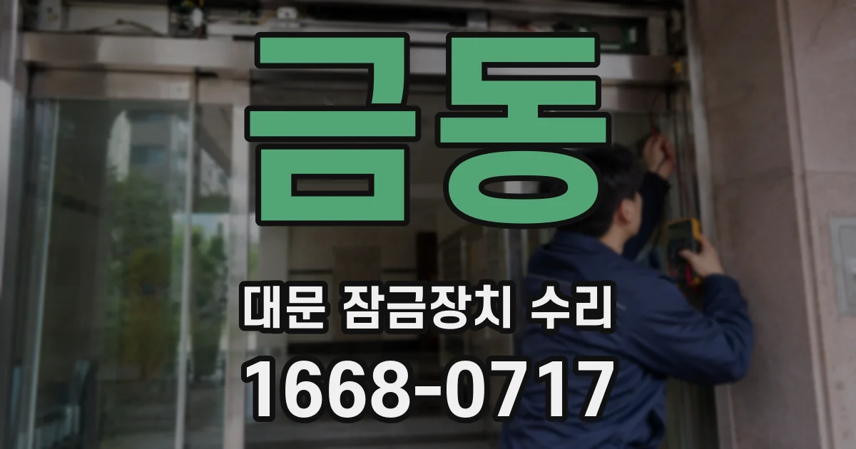 금동 대문 잠금장치 수리