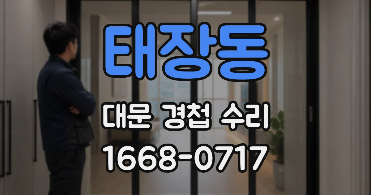 태장동 대문 경첩 수리