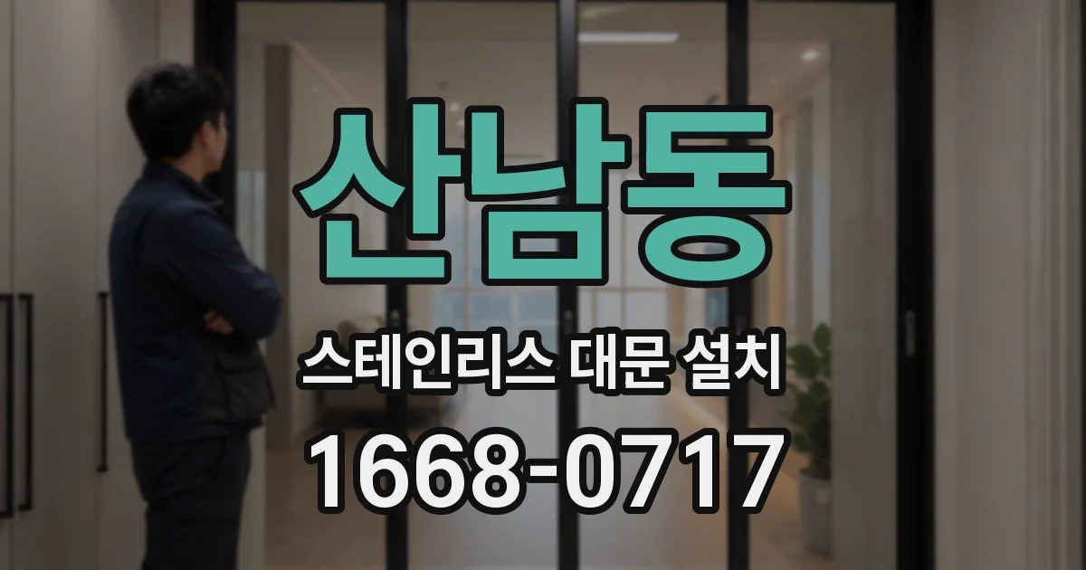 산남동 스테인리스 대문 설치