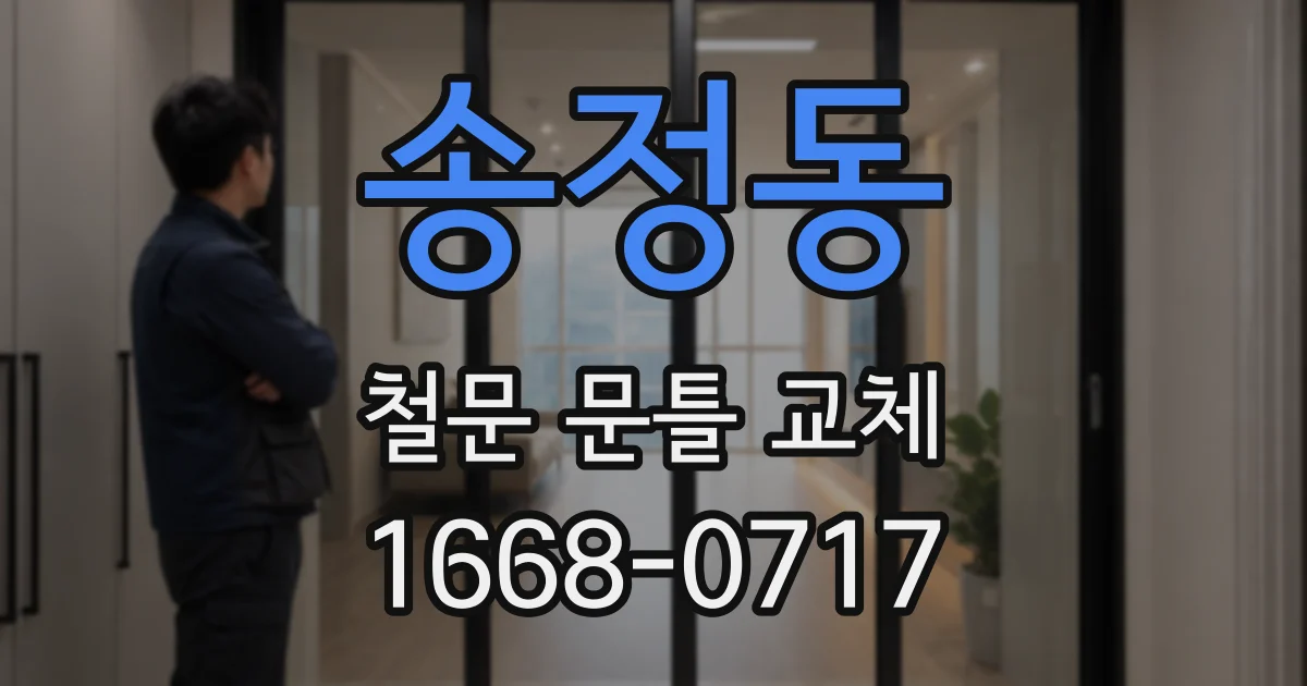 송정동 철문 문틀 교체