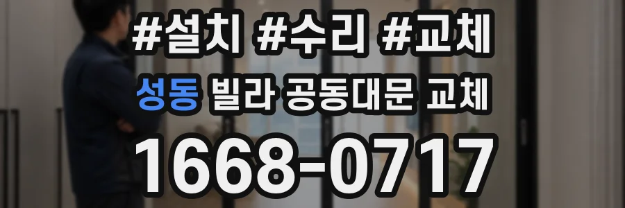 성동 빌라 공동대문 교체