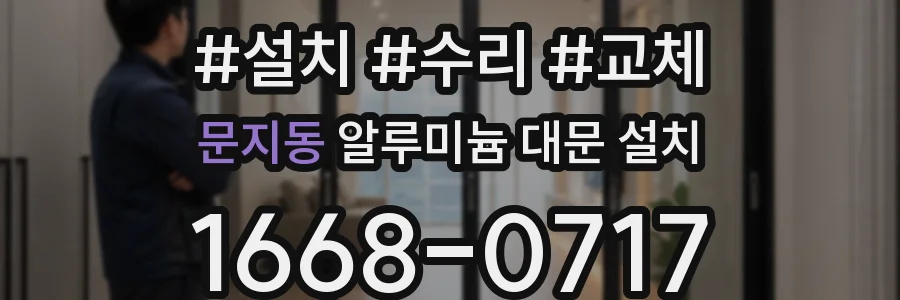 문지동 알루미늄 대문 설치