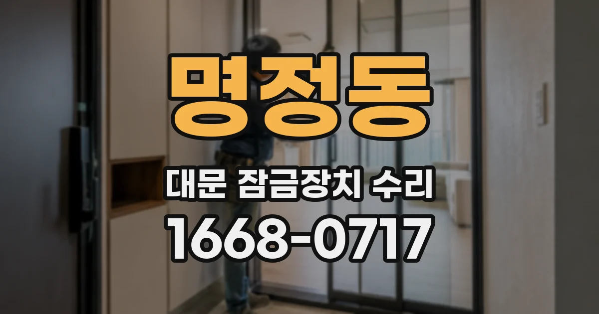 명정동 대문 잠금장치 수리