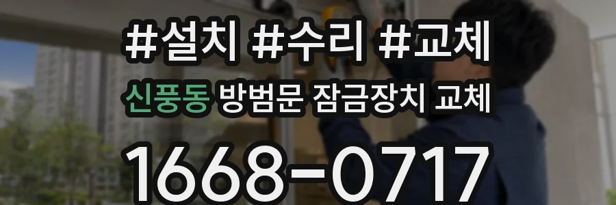 신풍동 방범문 잠금장치 교체