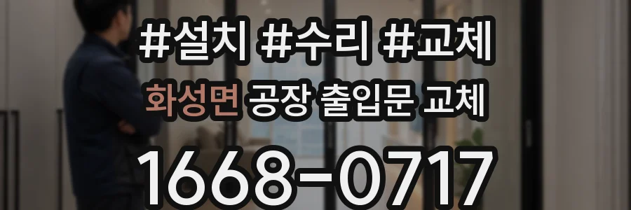 화성면 공장 출입문 교체