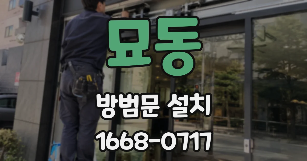 묘동 방범문 설치