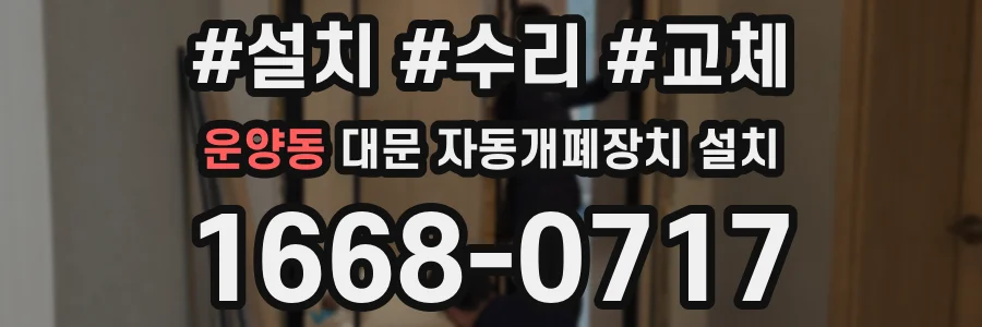 운양동 대문 자동개폐장치 설치
