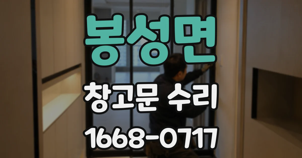 봉성면 창고문 수리