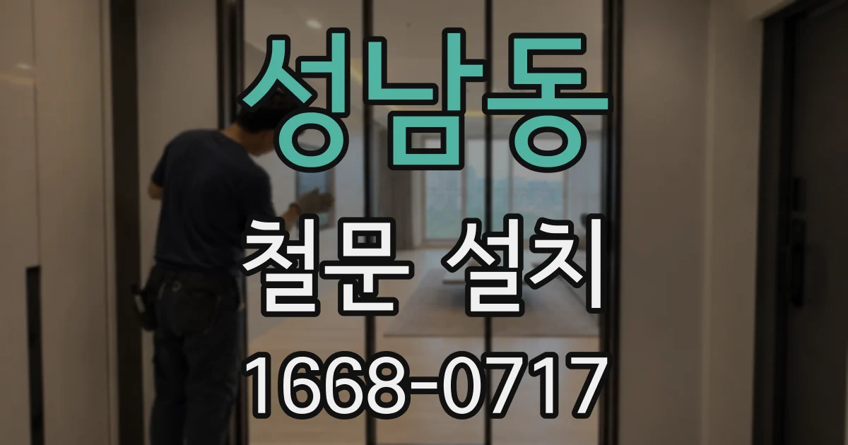 성남동 철문 설치
