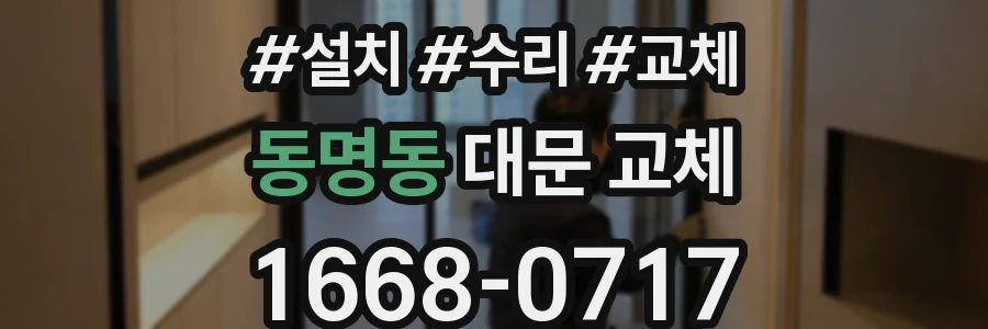동명동 대문 교체
