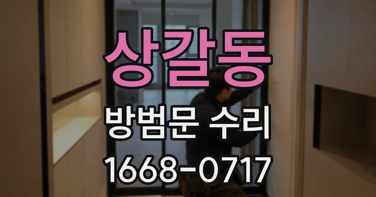 상갈동 방범문 수리