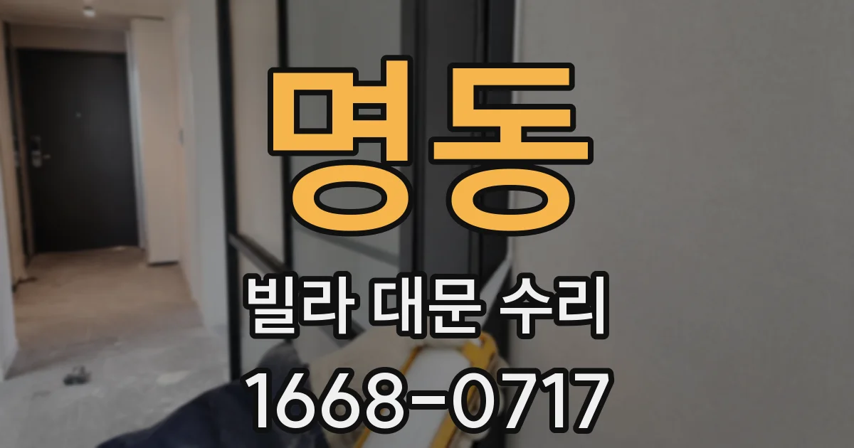 명동 빌라 대문 수리