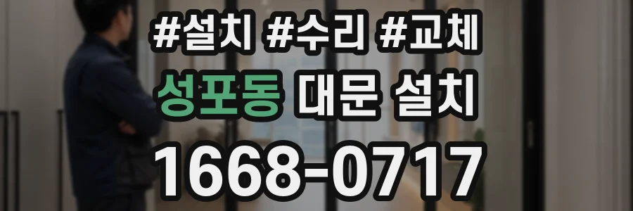 성포동 대문 설치