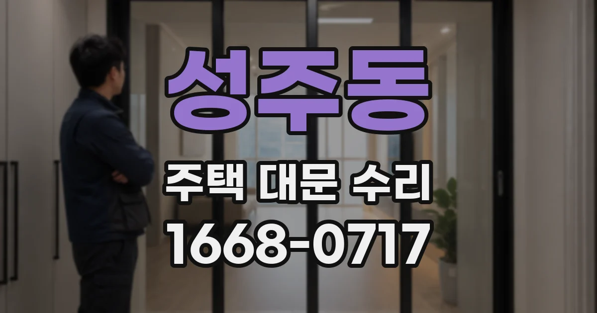 성주동 주택 대문 수리