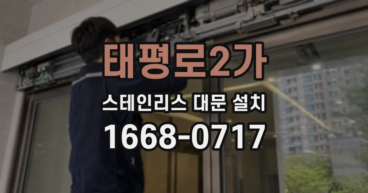 태평로2가 스테인리스 대문 설치