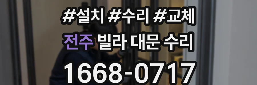전주 빌라 대문 수리