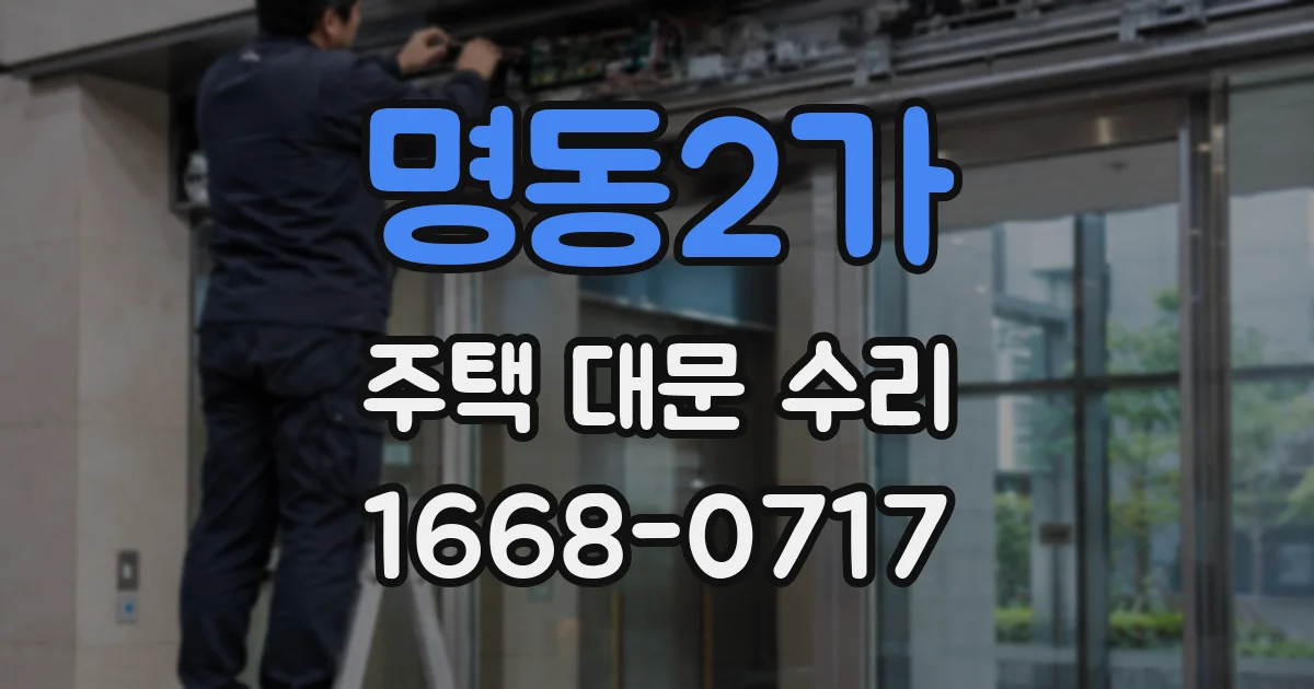 명동2가 주택 대문 수리