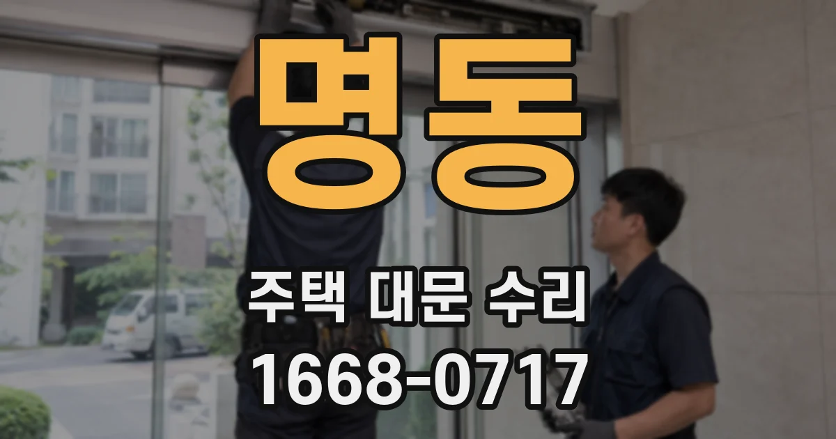 명동 주택 대문 수리