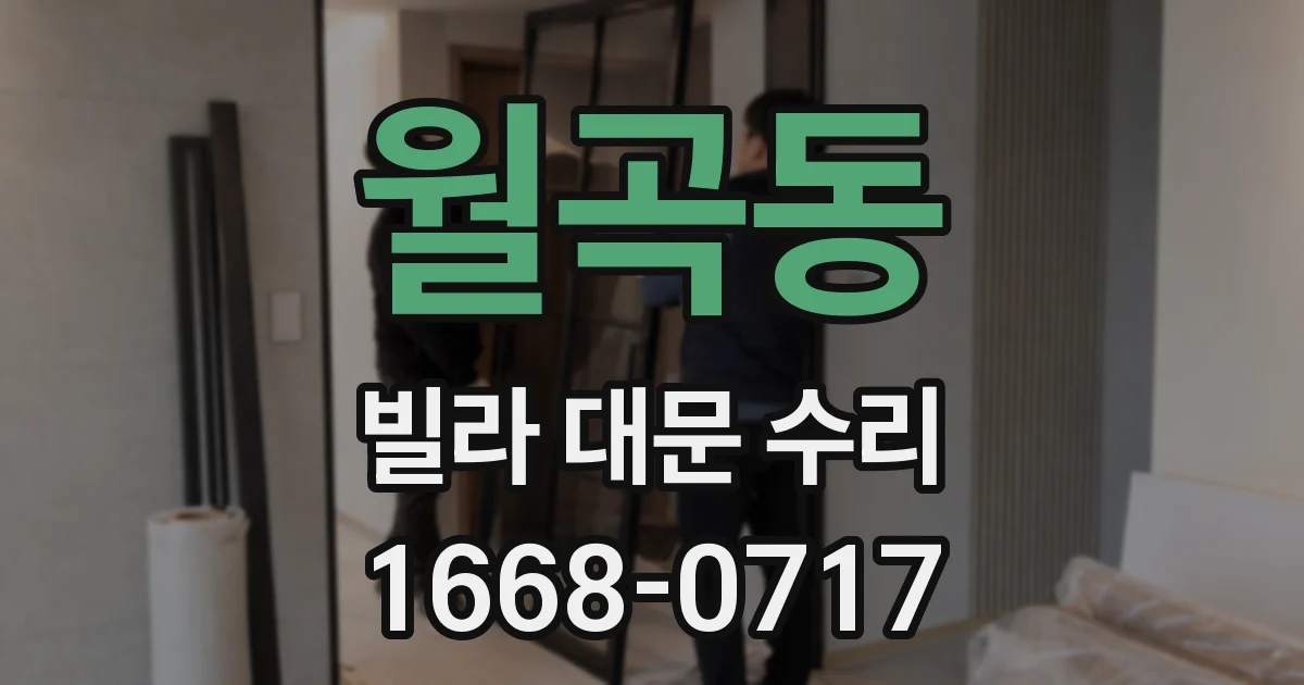 월곡동 빌라 대문 수리