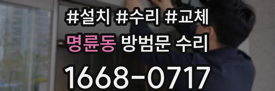명륜동 방범문 수리