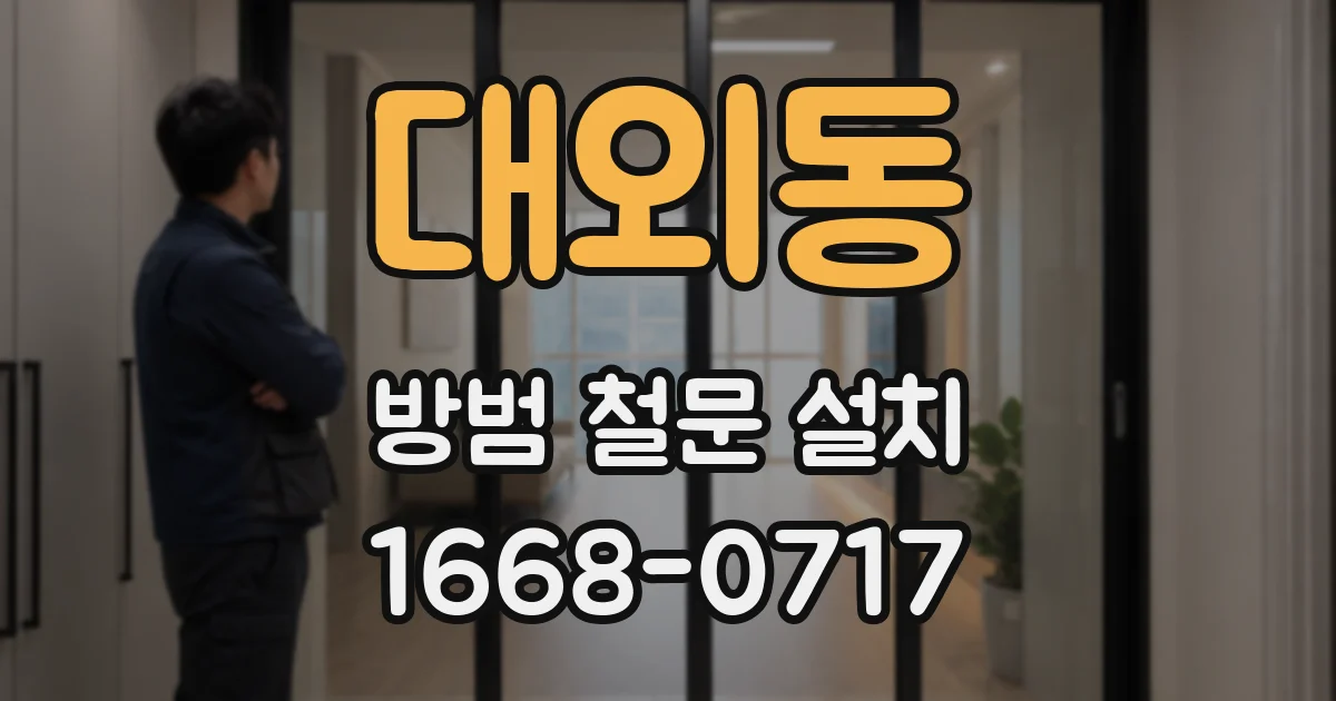대외동 방범 철문 설치