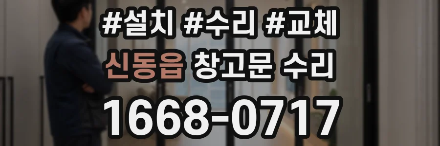 신동읍 창고문 수리
