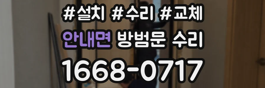 안내면 방범문 수리