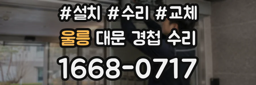 울릉 대문 경첩 수리