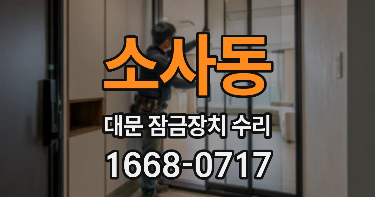 소사동 대문 잠금장치 수리