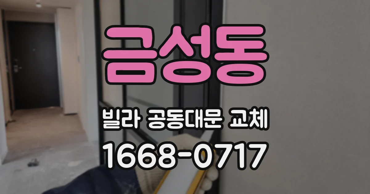금성동 빌라 공동대문 교체