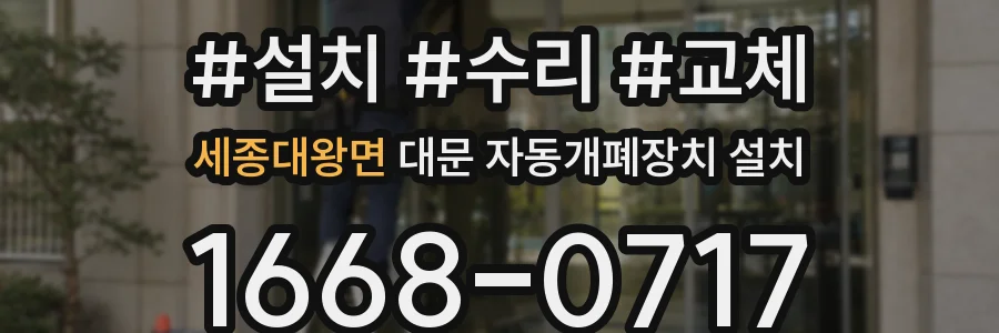 세종대왕면 대문 자동개폐장치 설치
