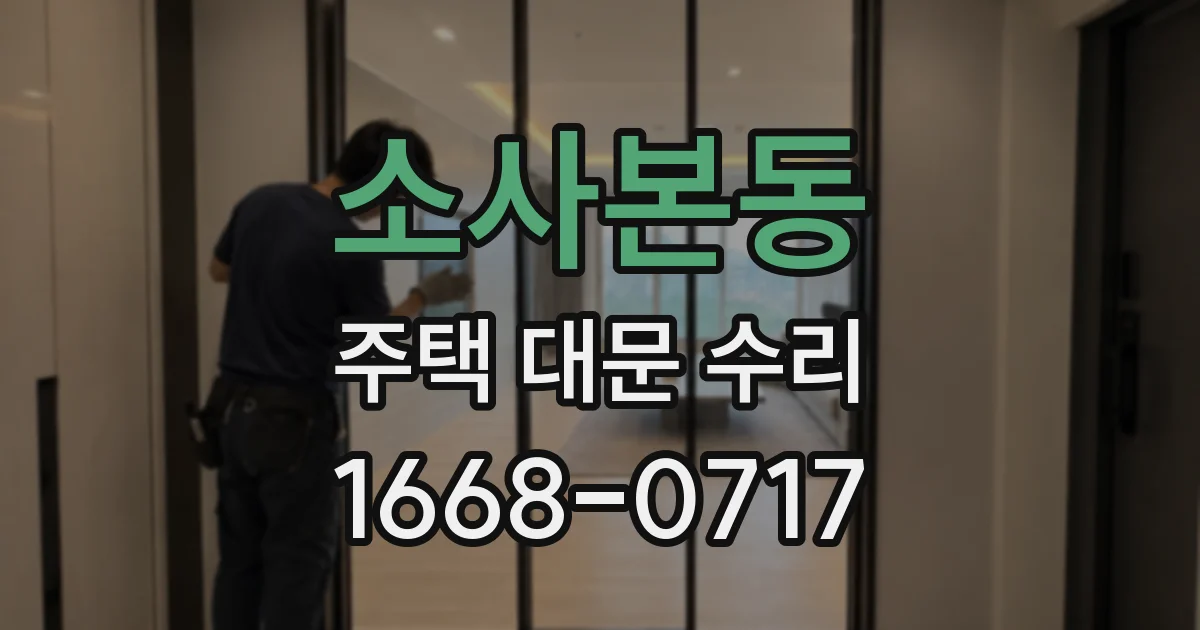 소사본동 주택 대문 수리