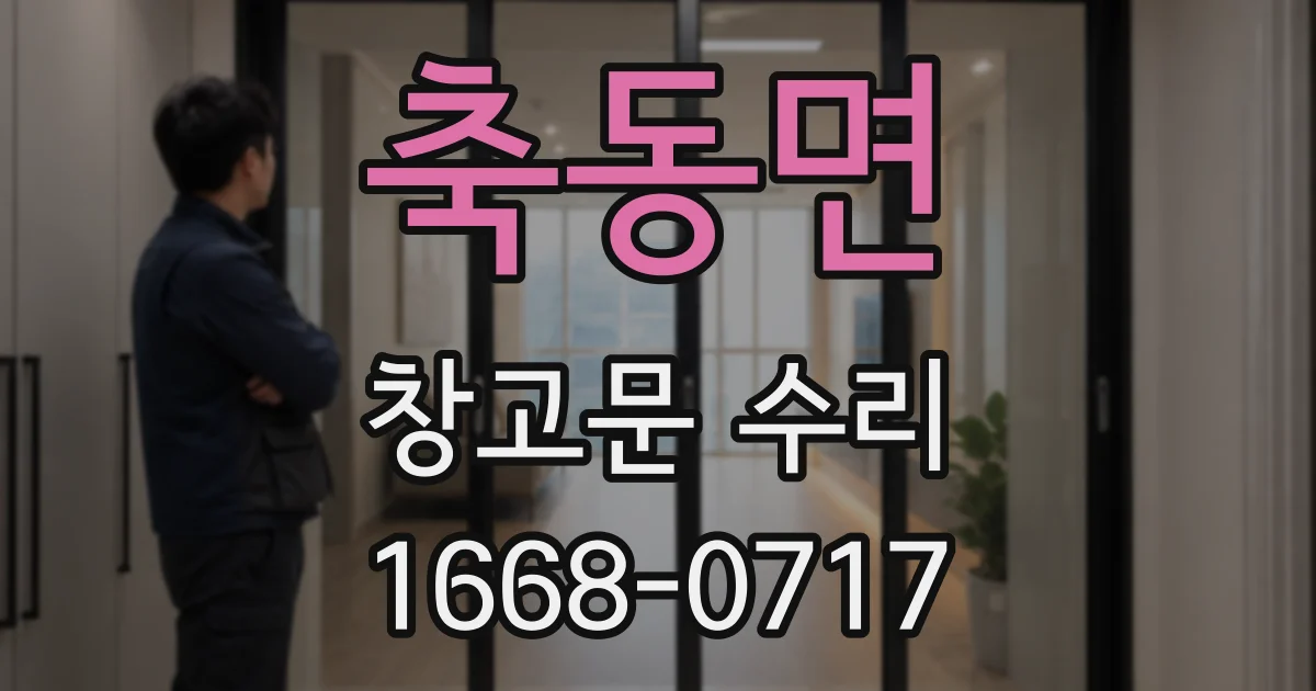 축동면 창고문 수리